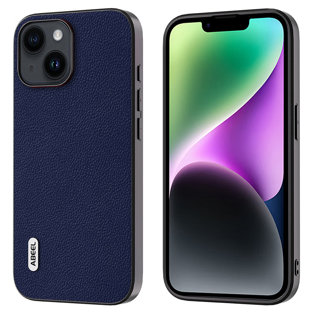 ABEEL til iPhone 14 Litchi Texture Case Anti-Drop Kohud Læder PC TPU telefoncover ABEEL til iPhone 14 Litchi Texture Case Anti-Drop Kohud Læder PC TPU telefoncover